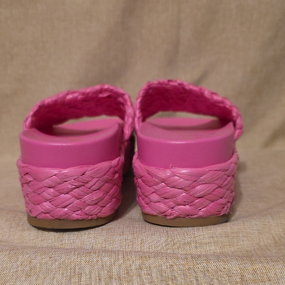 Nine West Pink Woven Platform Sandals - Picture 6 of 8
